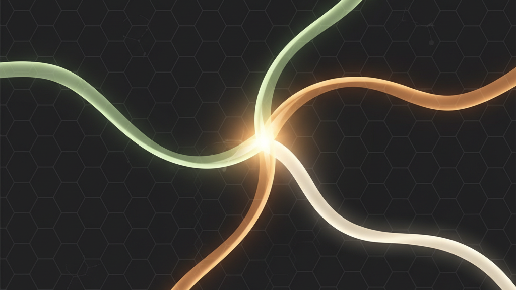 Four interconnected biological pathways converging