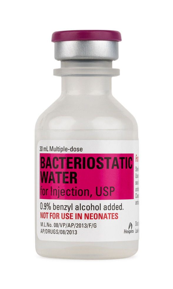 Bacteriostatic Water, reconstitution, front
