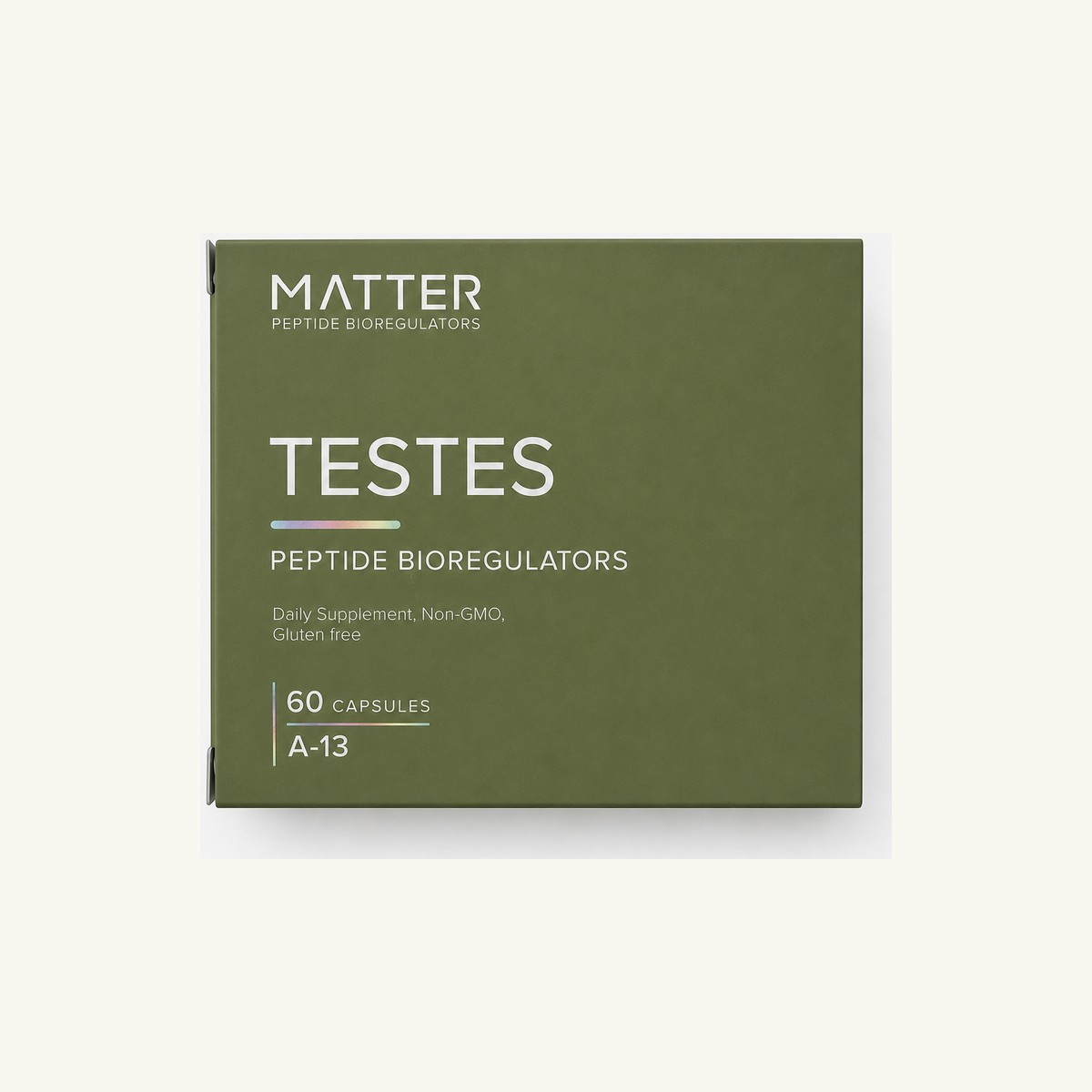 Testes Bioregulator (Testoluten), 60 capsule box, front